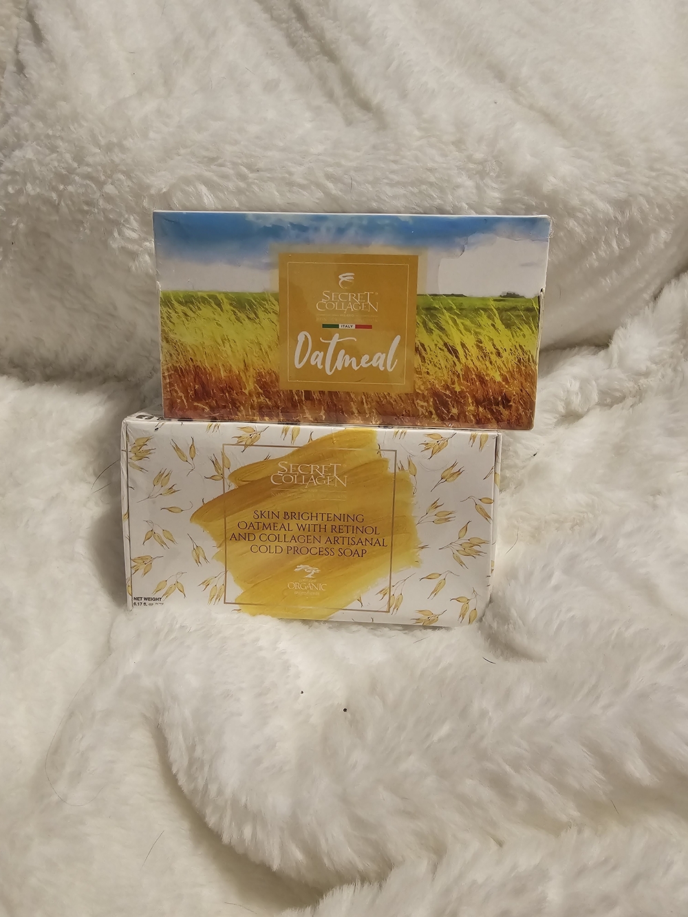NEW Secret Collagen Skin Brightening Oatmeal Soap - Lot Of Two